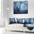 thumbnail image 3 of Designart Tree in Foggy Dark Forest - Landscape Photography Throw Pillow - 18x18, 3 of 5