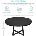 thumbnail image 2 of JEZWX Black Round Dining Table for 4–6 Person, 51 Inch Modern Circle Dining Table for Kitchen and Dining Room, Wooden Design for Small Spaces, 2 of 8