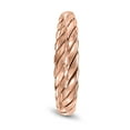 thumbnail image 2 of SZUL Women's 1.7MM Braided Rope Twist Wedding Band in 14K Rose Gold, 2 of 4