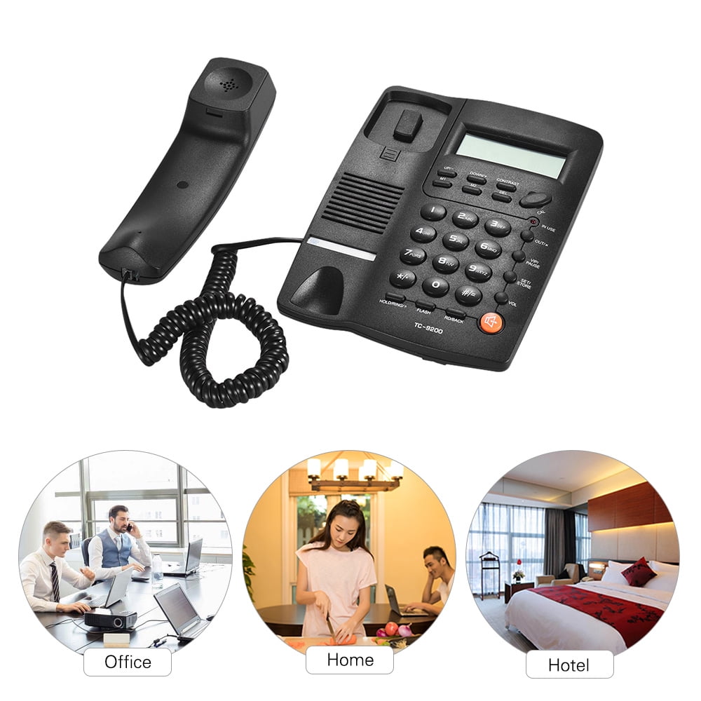 Desktop Corded Telephone Phone with LCD Display Caller Volume