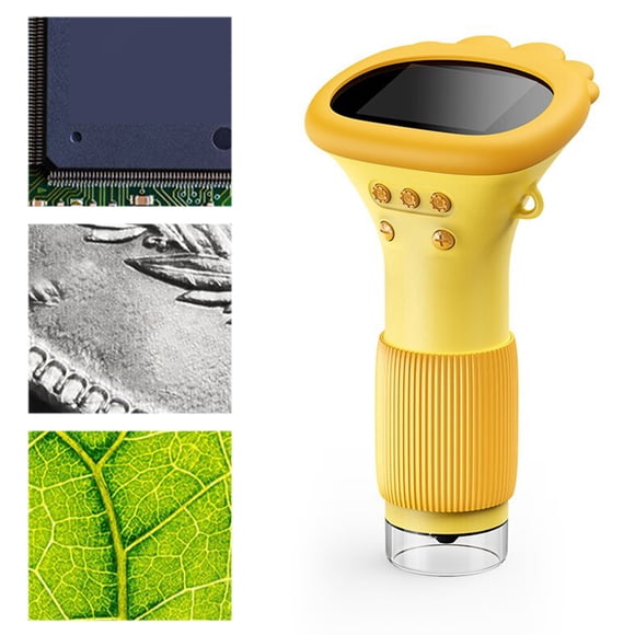 Microscopio de Mano Con Pantalla de 2 Pulgadas con 8 Imagenes LED HD Portátiles en Tiempo Real Pantalla Ips Resolucio de 2MP 1920 x 1080p Zoom de 100 A 1000X Juguete Juguete