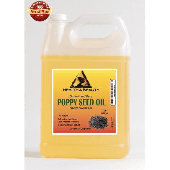 HEALTH & BEAUTY Poppy seed oil refined organic cold pressed 100% pure natural 7 lb