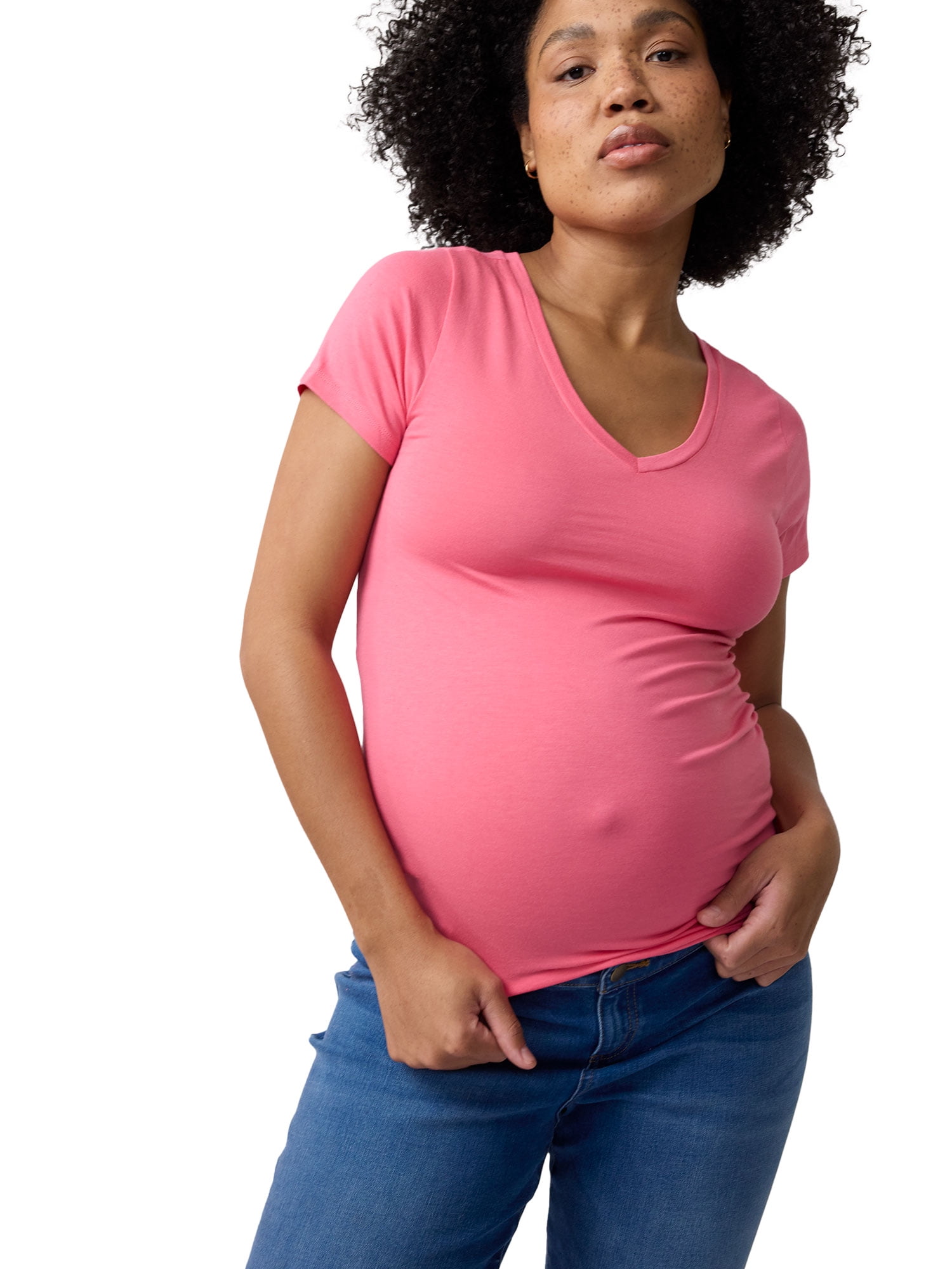 Ingrid & Isabel For Every Belly Maternity Fitted V-Neck Tee, Sizes S-XXL