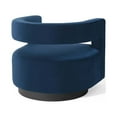 thumbnail image 4 of Spin Cutaway Performance Velvet Swivel Armchair Midnight Blue, 4 of 8