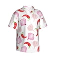 thumbnail image 2 of Hawaiian Shirt For Men, Onion Pattern Chili Mens Button Down Short Sleeve Shirt, Summer Beach Shirts For Men, 2 of 2