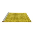 thumbnail image 2 of Ahgly Company Machine Washable Indoor Rectangle Abstract Yellow Contemporary Area Rugs, 7' x 10', 2 of 4