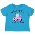 thumbnail image 3 of Inktastic Grandpa's Little Farmer Pink Tractor and Flowers Boys or Girls Baby T-Shirt, 3 of 5