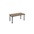 thumbnail image 5 of Regency Kee 48 x 30 in. Height Adjustable Mobile Classroom Activity Table- Noble Oak Top & Black Base, 5 of 7