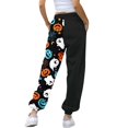 thumbnail image 5 of Blue Halloween Pajama Pants for Women Casual Pj Bottoms for Women Drawstring Lounge Pants with Pockets S, 5 of 9