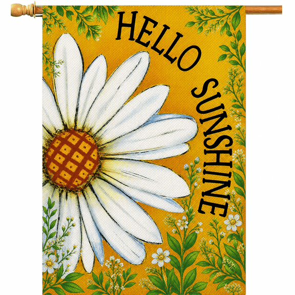 Spring Summer Flag 28 x 40 Double Sided, Large Outdoor Flag for Garden Yard and House, Floral Decorative flag for Outside