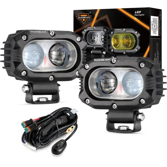 Luz Auxbeam LED Cuadrada de 4 Pulgadas 60W Haz Concentrado