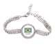 thumbnail image 1 of Perfil de la bandera de los Estados Unidos en Delaware Pulsera de tobillera de cadena de tenis, joyería de diamantes, 1 of 3