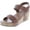 New Tan, variant on Womens GISELLE-10 Stylish Comfortable Open Toe Low Wedge Adjustable Buckle Design