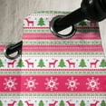 thumbnail image 3 of Ambesonne Nordic Grommet Curtain, Needlework Style Xmas, 50" x 72", Pink Lime Green White, 3 of 6