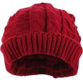 thumbnail image 4 of Stylish Women Winter Hat Simple Warmer Cold Protection Hat Creative Outdoor Knitted Hat for Lady Girls (Red), 4 of 7