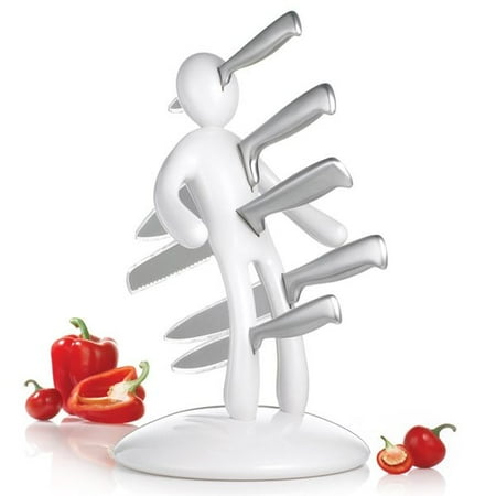 The Ex Voodoo 5 Piece Knife and Block Set - White