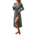 thumbnail image 3 of Avidlove Women's Kimono Robes Long Knit Batherobe Lightweight Soft Bath Shower Robe Long Sleeve Ladies Loungewear Bride Spa Robe, 3 of 8