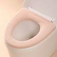 thumbnail image 2 of XMMSWDLA Toilet Mat Toilet Seat Cushion Winter Thickened Toilet Seat Knitted Toilet Seat Cushion Washable Household Toilet Seat items (Pink), 2 of 9