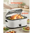 thumbnail image 2 of VEVOR Roaster Oven, 26QT Electric Roasting Pan,150-450℉ Adjustable Temperature Fast-Cooking Turkey Roaster with Cool-Touch Handle, Visible Self-Basting Lid, Defrost & Warm Function, Fits 30lb Turkey, 2 of 9