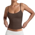 thumbnail image 2 of Junboys Slim-Fit Tank Tops for Women - Sleeveless V-Neck Camisole with Fitted Silhouette, Trendy Basic Top for Hot Girl Style, Perfect for Clubbing,Coffee M, 2 of 6