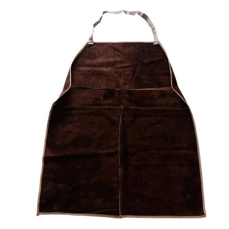

Heavy Duty Adjustable Strap Leather Welding Work Apron Bib With Pocket