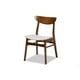 thumbnail image 2 of Juego de comedor de 5 piezas Baxton Studio Philip tapizado en tela gris claro y madera Con acabado marrón nogal, 2 of 2
