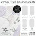 thumbnail image 6 of Sweet Jojo Designs Watercolor Floral Purple Pink and Grey Baby Bassinet Fitted Sheets 2 Piece Set, 6 of 6
