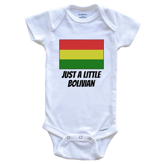 Just A Little Bolivian Cute Bolivia Flag Baby Bodysuit, 0-3 Months White