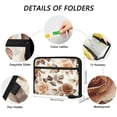 thumbnail image 3 of Organ Folder 14.2 x 0.8 x 10.6 Inches 13 Separate Pockets A4 Size Documents Folder A Sort Storage File Manager For The Home Office Cartoon Brown Roses, 3 of 7