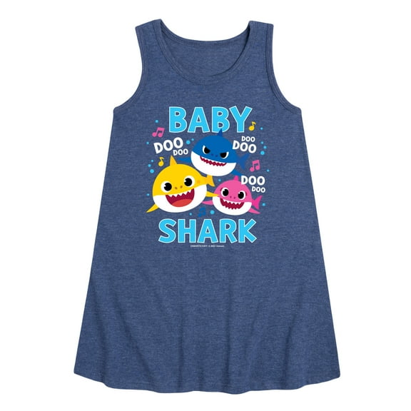 Baby Shark Family Doo Doo Doo - Toddler and Youth Girls A-line Dress