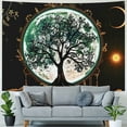 thumbnail image 4 of GOSMITH  Tree of Life Tapestry Sun and Moon Tapestry Aesthetic Galaxy Space Tapestry Psychedelic Eye Tapestries Black Tree Tapestry for Bedroom Painting, 4 of 6