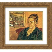 Vincent van Gogh 2x Matted 24x20 Gold Ornate Framed Art Print 'Portrait of Madame Augustine Roulin '
