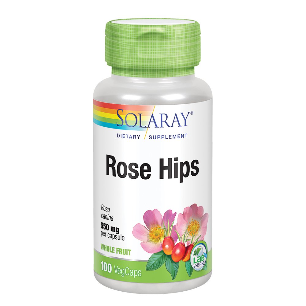Solaray Rose Hips Fruit 550mg Healthy Skin, Joints & Immune Function