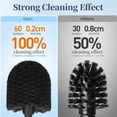 thumbnail image 2 of Toilet Bowl Brush Holder Set: 2 Pack Modern Deep Cleaning Bathroom Toilet Scrubber with Caddy for Rv - Rim Decorative Accessories Cleaner Brushes for Toilet - Black, 2 of 7