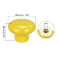 thumbnail image 2 of 32x24mm Ceramic Drawer Knobs, 10 Pack Mushroom Shape Door Pull Handles Yellow, 2 of 6