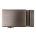 thumbnail image 2 of Automatic Slide Buckle Replacement Metal Rectangle Ratchet Belt Buckle Gray, 2 of 7