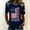 Royal Blue, variant on Women's Vintage Celebration 250Th Anniversary Red Wine Casual T-Shirt Patriotic Shirts for Women