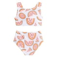 thumbnail image 3 of Gerichy Toddler Girl Swimsuit,Girls Bathing Suit Baby Girls Short Two Piece Swimsuit Flying Sleeve Printed Fruit Top Flounces Short Set Swimming Summer, 3 of 8