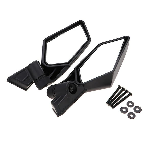funtasica 2 Pcs Racing Side Mirrors Set for Can Am Maverick X3 & MAX R UTV 2017 2018 Black