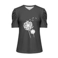 thumbnail image 4 of Blusas de Manga Corta para las Mujeres, Blusa de Camiseta Suelta Casual Hecha de Tela Cómoda para Todo el Uso Diario de Temporada, Blusas para las Mujeres Casual, 4 of 8