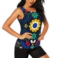 thumbnail image 2 of Daiia Colorful Mexican Flower Printed Womens Workout Tops for Women Quick-dry Tank Tops Mesh Yoga Shirts Athletic Running Tank Tops Sleeveless Gym Clothes-X-Large, 2 of 7
