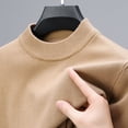 thumbnail image 4 of Suéter de cuello alto medio para hombre, suéter de otoño e invierno, ropa interior para jóvenes y de mediana edad, suéter de manga larga de color sólido, 4 of 6