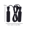thumbnail image 2 of Adjustable Tangle Free Vinyl Skipping Cable Jumping Rope | Soft Foam Grip Handles, Black - black, 2 of 5