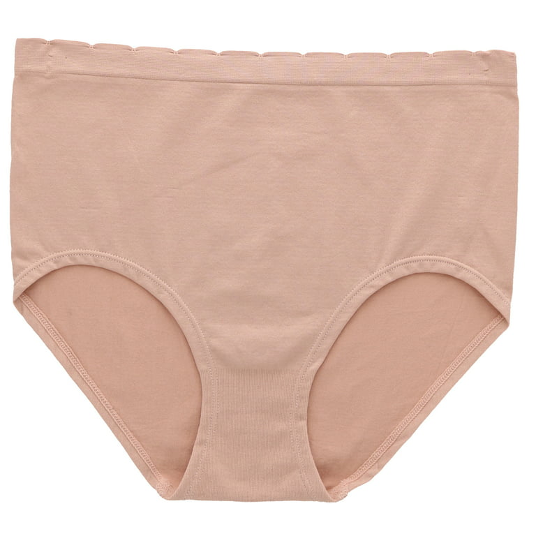 Delta Burke Intimates Women's Plus Size Microfiber Hi-Rise Brief Panties -  5 Pack - Black, Grey, & Pink Neutrals - 3X-Large
