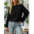 thumbnail image 3 of Weardear Women's Fall Fashion Blouse Dressy Casual Long Sleeve Crewneck Ruffle Tops Shirt Loose Pullover, 3 of 7