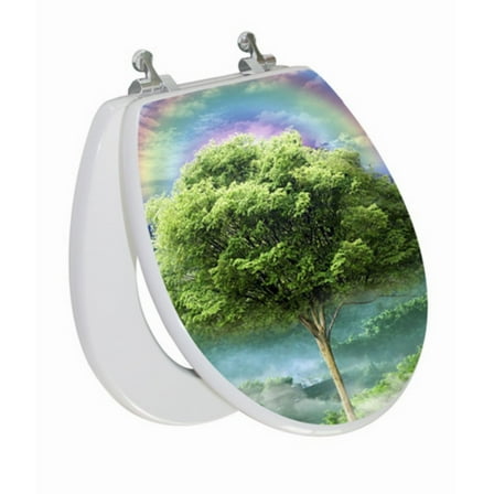 Topseat 67S3R8650CP Vario Scenario Four Seasons Round 3D Toilet Seat