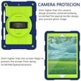 thumbnail image 4 of ELEHOLD Rugged Case for iPad 9th/ 8th/ 7th Generation 10.2 inch (2021/2020/2019), Heavy Duty Shockproof Cover with 360° Rotation Handstrap Kickstand Detachable Shoulder Strap Pencil Holder,Navy Green, 4 of 7