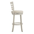 thumbnail image 4 of Weston Home Shapel Window Back 29"H Swivel Bar Stool, Antique White Finish, Beige Linen, 4 of 7