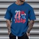 thumbnail image 1 of Tops para hombre, blusas y camisas de cuello redondo y manga corta para hombre, tops casuales de cuello redondo y manga corta con estampados especiales para hombre., 1 of 5
