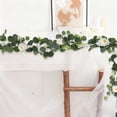 thumbnail image 4 of Faux Eucalyptus Rattan Garland 70.9 Inch, Bendable Artificial Flower Vine for Home Wall Decoration, Wedding Arch Decorations, 1 Rattan Cane, 4 of 5
